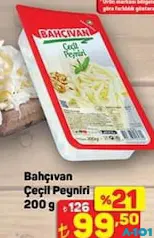 BAHÇIVAN ÇEÇİL PEYNİRİ 200 GR fiyat ve kampanya bilgisi